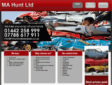 Tablet Screenshot of mhuntcarbreakers.co.uk
